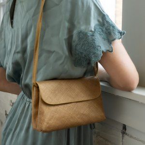 Bottega Veneta Straw Shoulder Bag